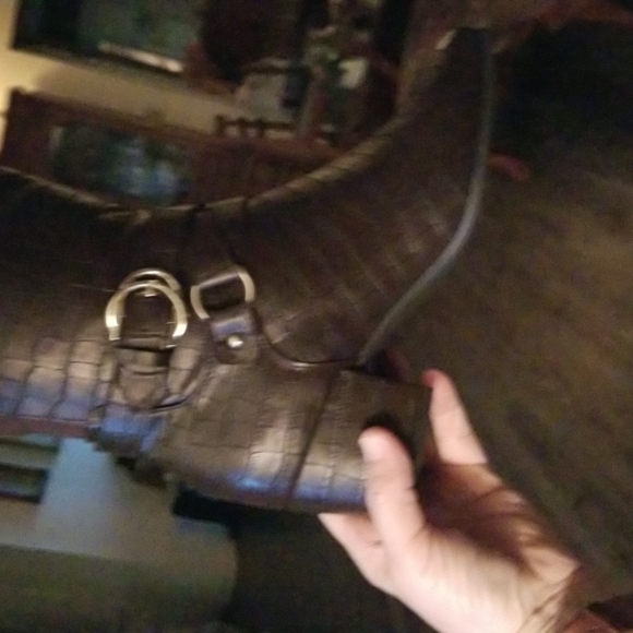 Life Stride dk chocolate crocodile boots - Picture 3 of 4